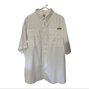 Columbia PFG mens shirt sleeve shirt. 2X plus size . White. Fishing. Outdoor
